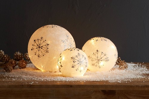 Led glaskugeln snowflake - led-glaskugeln, "snowflake"