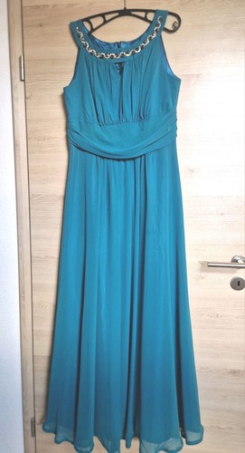 Damen abendkleid lang türkis - abendkleid,