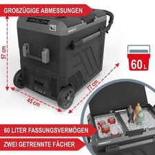 Kompressor Kühlbox 60L Kühlschrank 230V Mini Auto Camping Warmhalte ID5565