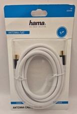 Antennen-Kabel Koax-Stecker-Koax-Kuppl., Gewebe, verg., 3,0 m Coax HDTV 8K ready