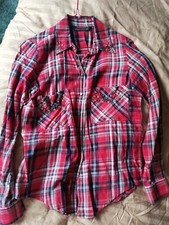 Bluse Zara Gr.S rot kariert mit Nieten