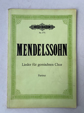 Noten. Mendelssohn. Lieder