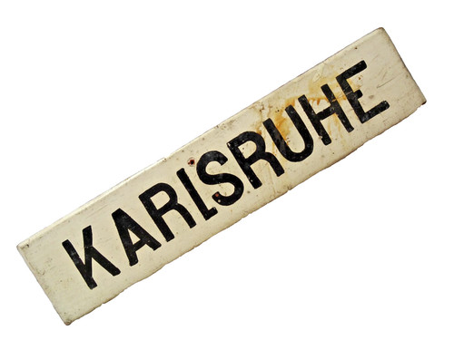 Zuglaufschild karlsruhe - db,