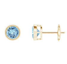 14K Massivgold Aquamarin