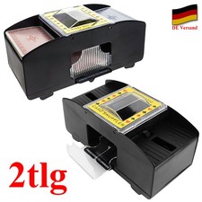 2 Poker Kartenmischer maschine elektrisch, Spielkarten Mischmaschine für 2 Decks