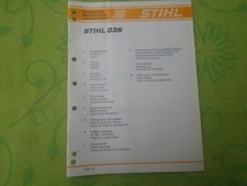 Stihl Motorsäge 036 Ersatzteilliste von 1991-07 Original Stihl 