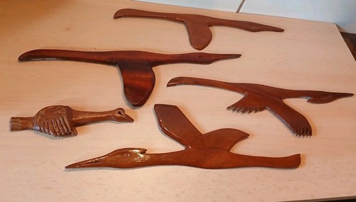 Holz kraniche wanddekoration - holz,