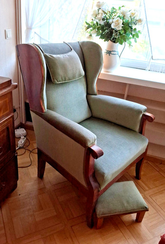 Biedermeier ohrensessel - ohrensessel, +
