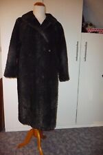 Mantel Pelzmantel Echtpelz Persianer schwarz grau Vintage 50er Jahre