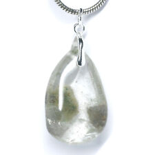 LODOLITH Chloritquarz Schamanenstein TROPFEN 27mm Anhänger 925 Silber SPLO26