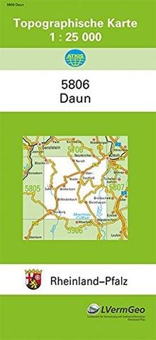 Tk25 5806 daun topographische - daun:,