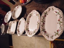 7 Stück Chodziez Rosen Motiv Goldrand Schale 4,00 h 19,00 b Saucier Kuchenteller