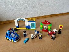Lego Duplo Polizei Polizeistation mit Licht+Sound Bankräuber + Motorrad