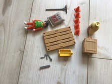 Playmobil Konvolut Baustelle, Palette, Werkzeug, Figur…