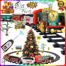 Elektrischer Zug Set Eisenbahn Schienen Spielzeug + Dampflokomotive Kinder Xmas
