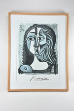 C21Z69- Farblithographie nach Picasso Tête de femme 1958 lim. 314/1000