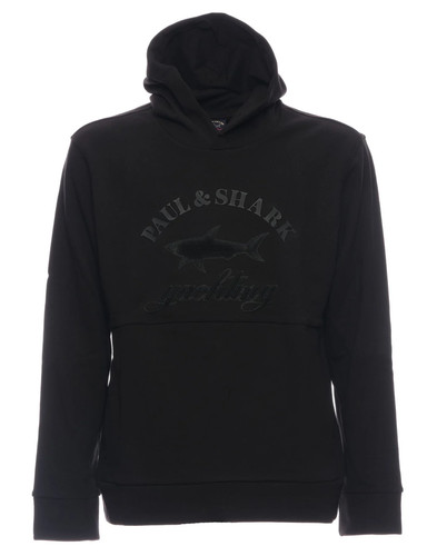 Paul shark cotton hoodie black - cotton,