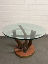 Wurzelholz Glastisch 70cm Durchmesser Naturholz