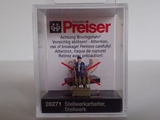 Preiser Stellwerk Arbeiter im Hebelstellwerk Bahn  28271 H0 1:87 OVP Einzelfigur