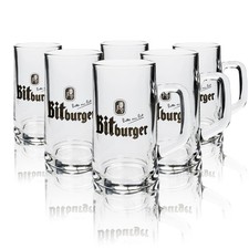 6x Bitburger Bier Glas 0,3l