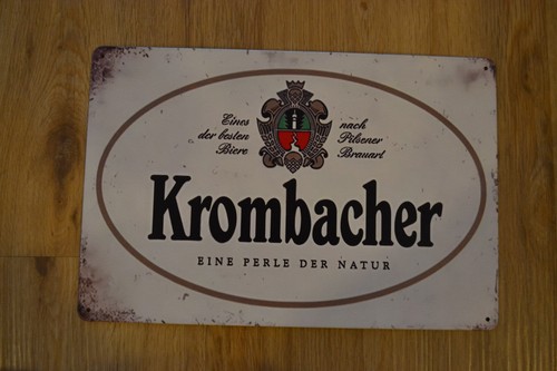 Krombacher bier blechschild - krombacher,