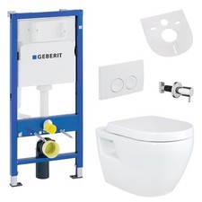 Geberit UP100 Vorwandelement Hänge Dusch Wand WC Taharet Toilette Absperrventil