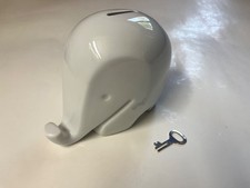 Luigi Colani Porzellan Elefant Spardose mit Schlüssel