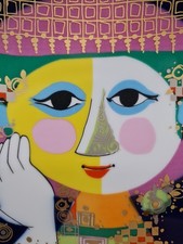 H55) Vintage: Rosenthal 1001 Nacht Teller Schale groß Björn Wiinblad 32 x 25 cm