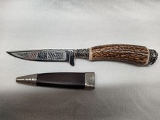 Trachtenmesser Jagdmesser mit Lederscheide Bayern Löwe mit Wappenschild Solingen