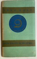 Arno Holz Der erste Schultag