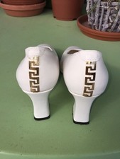 CLAUDIA Damen Business-/ Freizeit-/Hochzeits-/Brautschuh - Weiß/Gold - Gr. 38 