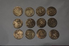 Lot/Konvolut Alte Münzen Mittelalter,Kleinmünzen,Sammlung,Dachbodenfund,12 Stück