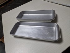 2 Stück Alu Schale Rechteckig  ca28x10,5x3 Cm .