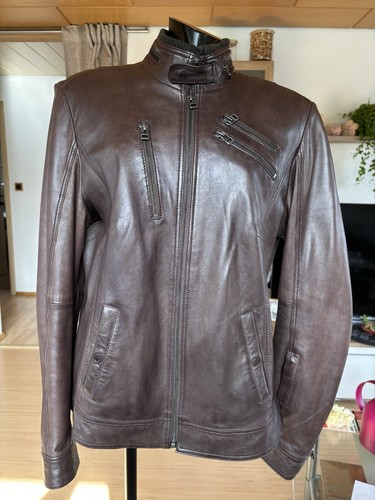 Braune damen lederjacke von - damen,