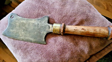 Altes Hackebeil Metzgerbeil Schlachterbeil Beil Holzgriff Metzgerwerkzeug 1900er