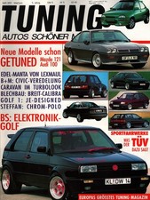 Zeitschrift TUNING #3 1991 Mazda 121 Audi 100 Lexmaul JE Civic Calibra Golf