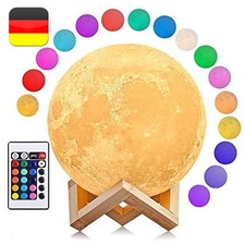 Mondlampe 3d Mondleuchte Nachtlicht Tischlampe kabellos dimmbar Nachtleuchte