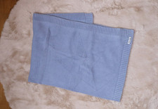 Sterntaler Babydecke - Strick Schmusedeckt mit eingestrickten Sternen blau