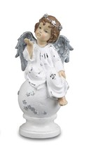 Engel auf Kugel "Handarbeit"  H: 34cm