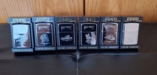 Zippo Kollektion "Wild West" 6-teilig, unbenutzt, mit Cases und Geschenkkarton