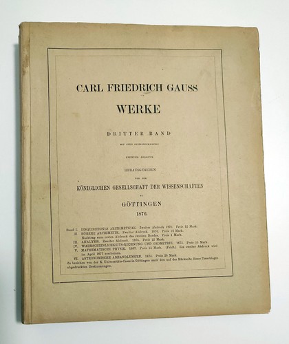 Carl friedrich gauss werke - carl,