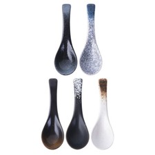  5 Pcs Löffel Aus Keramik Mutter Im Japanischen Stil Asiatische Suppenlöffel