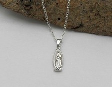 ☝️Halskette, 925 Silber plat.+ Anhänger Maria, Mutter Gottes, christlich, NEU⭐⭐⭐