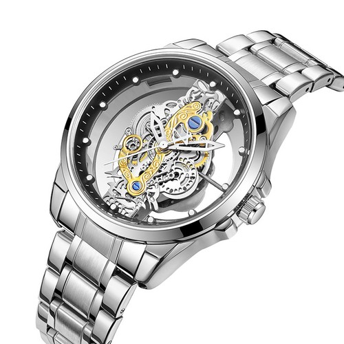 Herrenmode skelett clear dial - skelett,