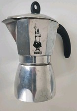 Bialetti Moka Express 4 Tassen, ikonische Espressomaschine, Aluminium, Silber