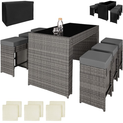 Polyrattan alu barset - barset, bartisch