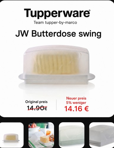 Tupperware butterdose swing - tupperware,