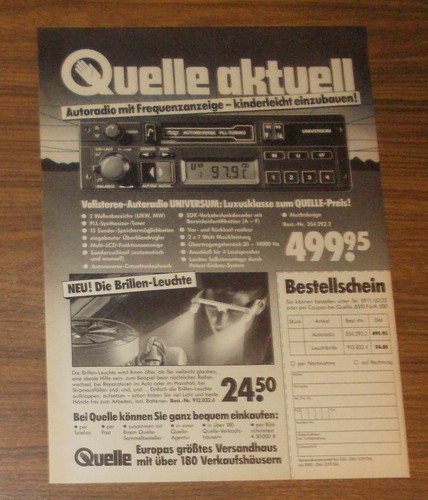 Seltene werbung vintage quelle - werbung,