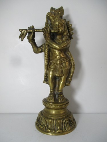 Krishna figur aus bronze - bronze, /