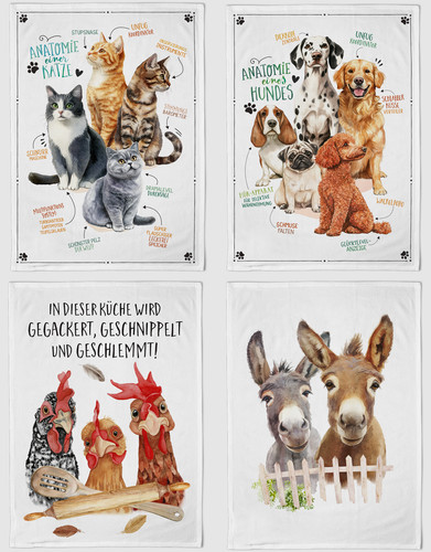 Geschirrtuch katzen hunde - 1,
